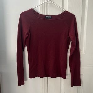Cute burgundy sweater blouse